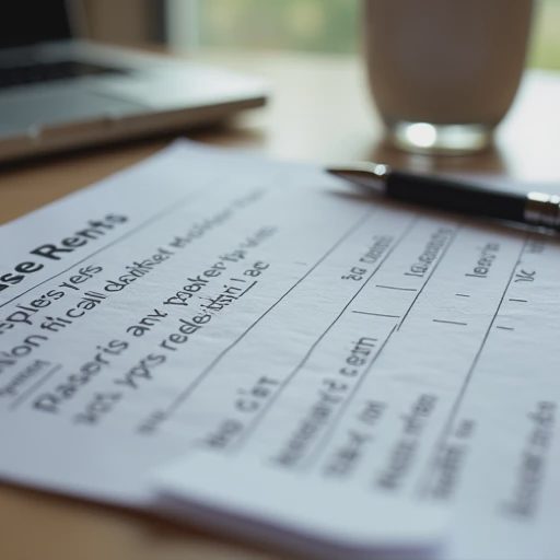 A sheet of paper comparing rental fees placed on a clean, neutral-toned desktop.